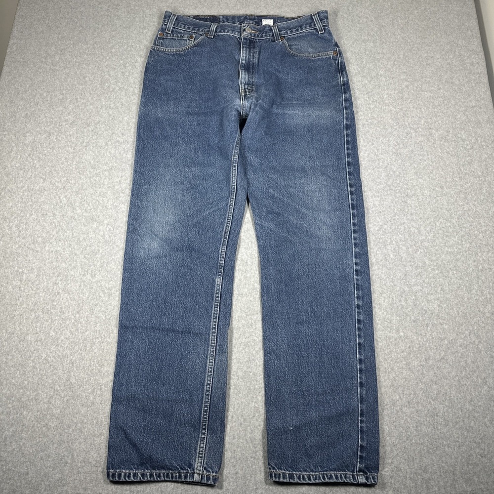 Vintage Levis 505 Regular Fit Straight Leg Jeans Men's 36x33(34x32) Medium Wash
